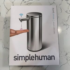 New SimpleHuman Liquid Soap Sensor Automatic Pump Stainless Steel Simple Human